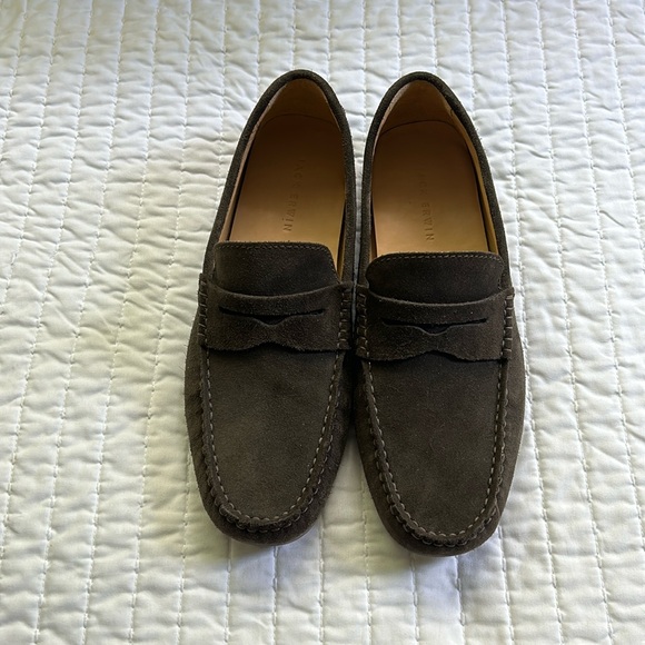 Jack Erwin Brown Suede Driving Mocs, Men’s size 10 - Picture 2 of 8